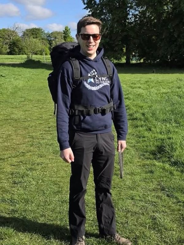Simon from Memories Funeral Service in his Lync to the Stars hoodie