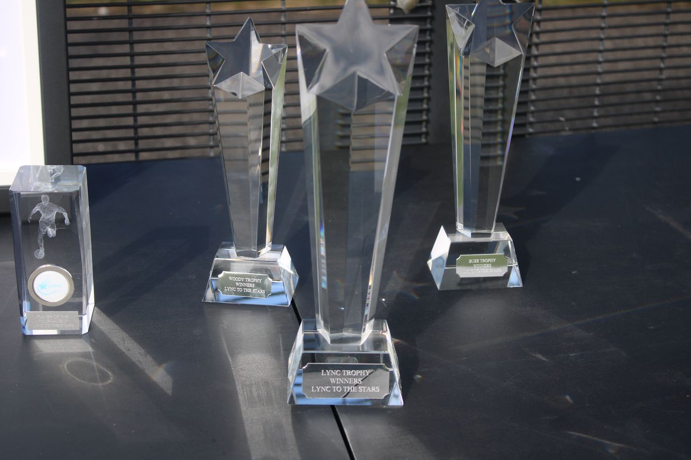 The Lync to the Stars tournament trophies